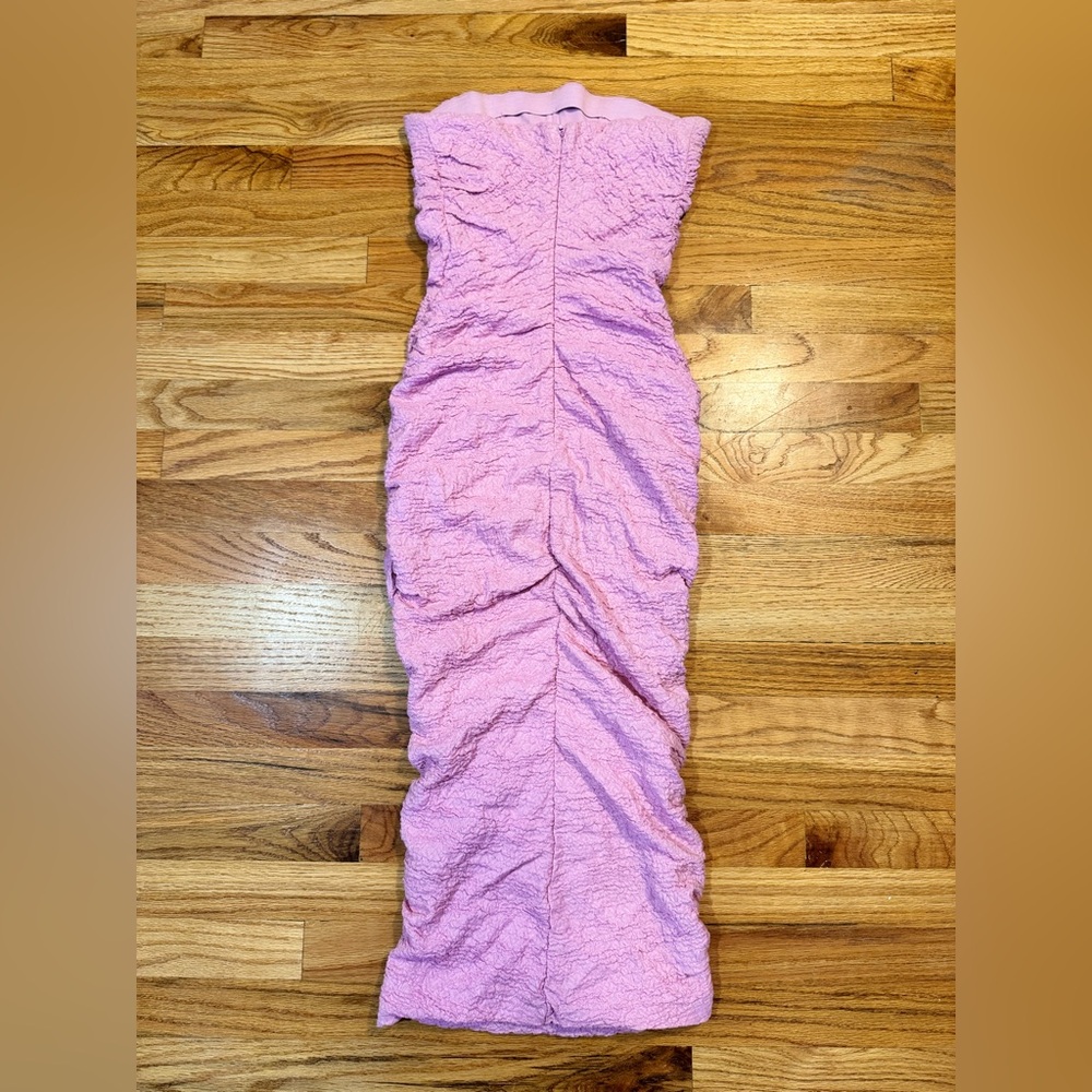 House Of CB Pink Corset Midi Dress Size Small Zip Up - Picture 16 of 16